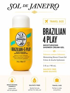 NEW/Sealed Sol de Janeiro Brazilian 4 Play Moisturizing Shower Cream Gel 3 oz